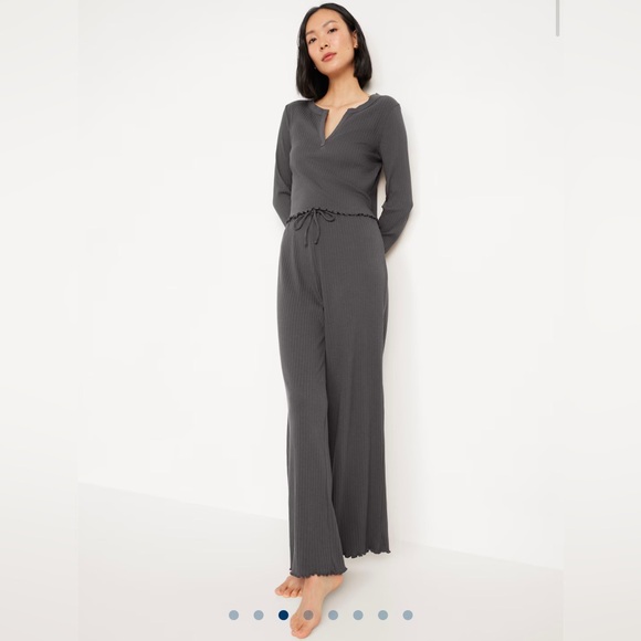🆕 Old Navy Women’s High-Waisted Ribbed Pajama Pants - Picture 9 of 14